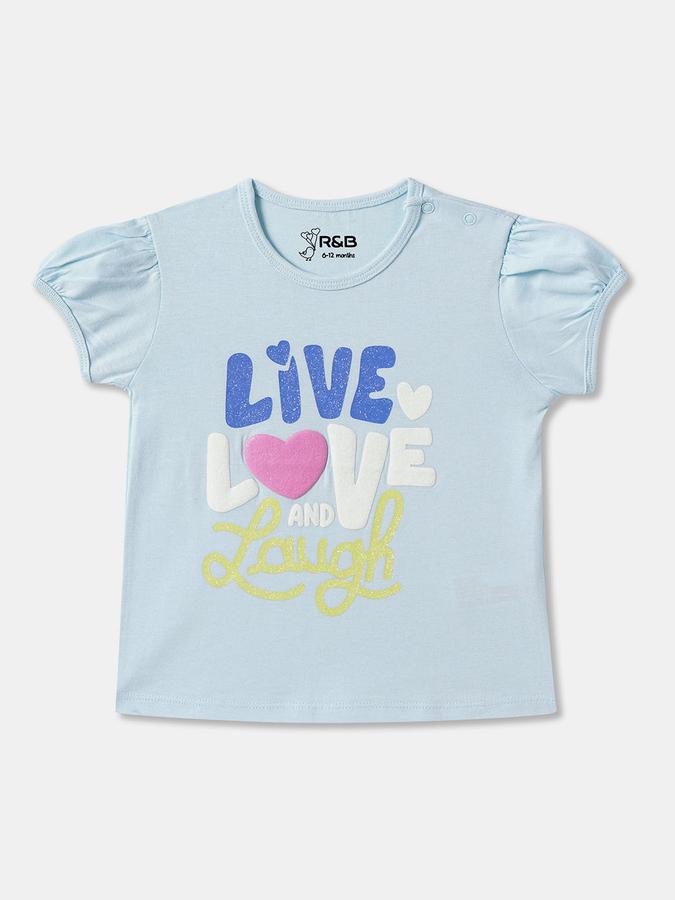 Baby Girls Graphic Print Pure Cotton Regular T Shirt 