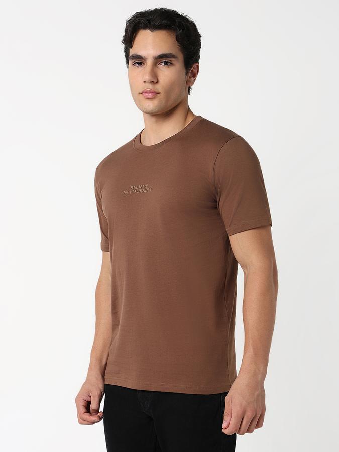 Solid Men Round Neck T-Shirt  image number 2