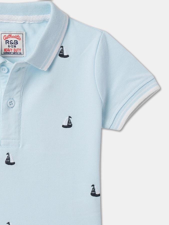 Boys Graphic Print Polo T-Shirt image number 2