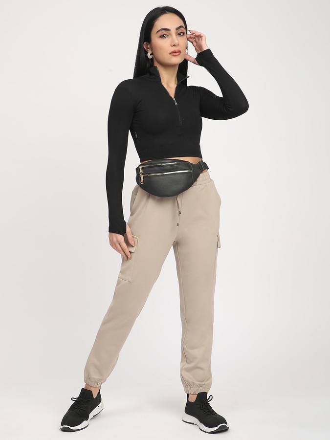 R&B Relaxed Women Brown Trousers image number 1