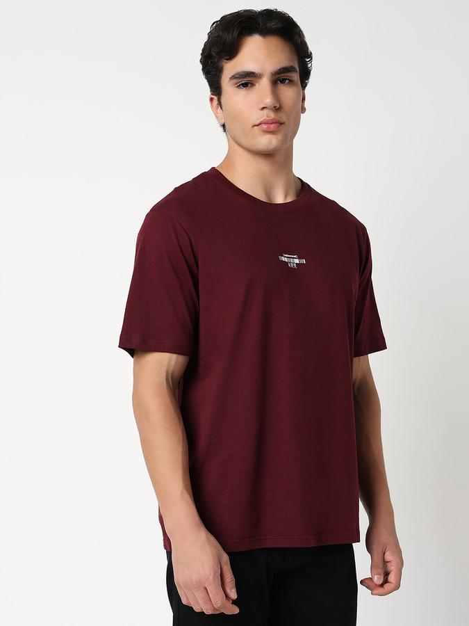 Solid Men Round Neck T-Shirt  image number 1