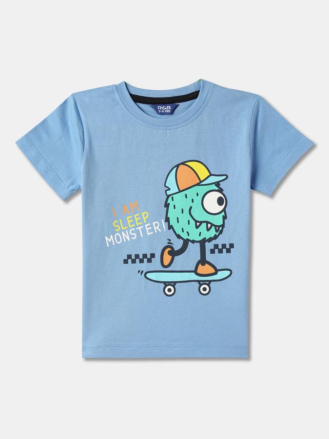 Boys Graphic Print T-Shirt & Pants Set image number 2