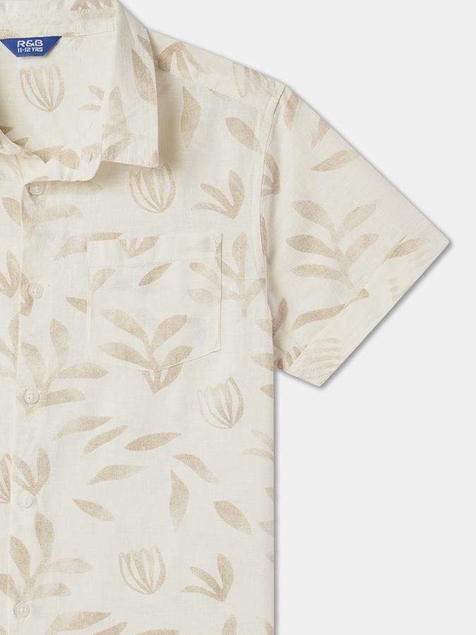 Boys Leaf Print Relaxed Fit Shirt image number 2