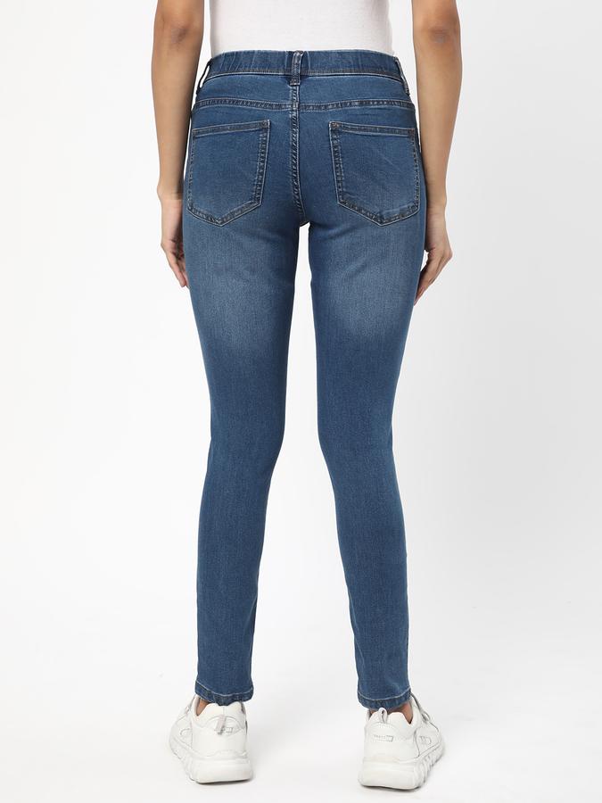 Women Mid-Wash Skinny Fit Jeggings  image number 2