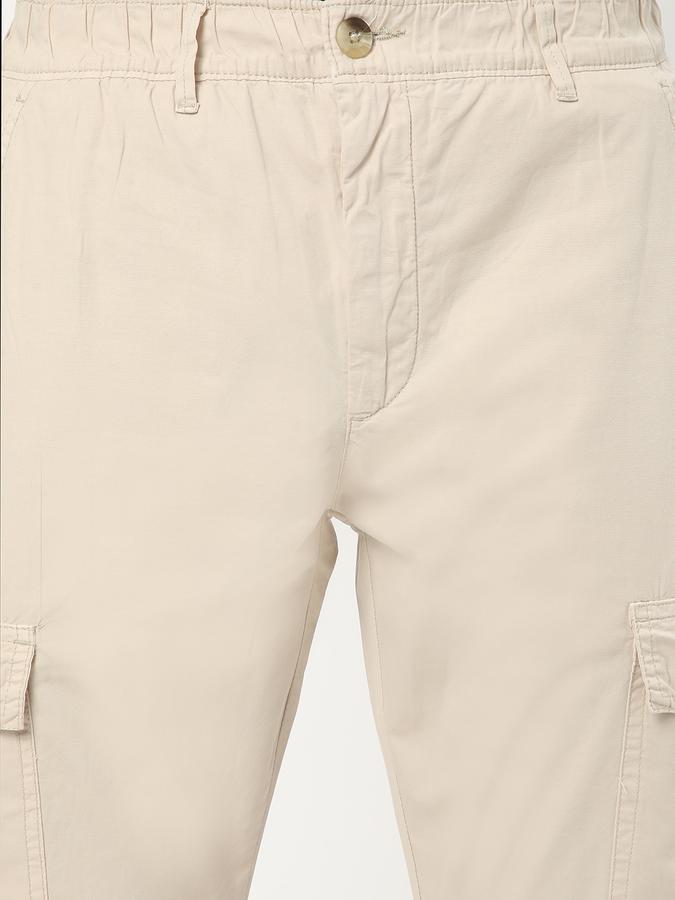 Men Straight Fit Flat-Front Trousers image number 3