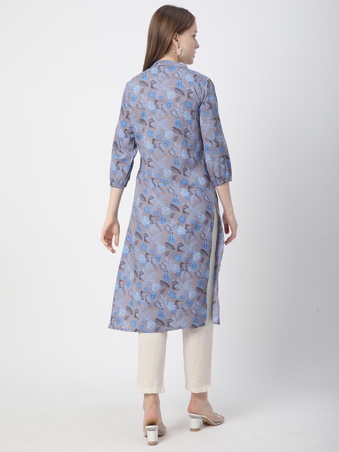 Women Printed Straight Kurta  image number 2