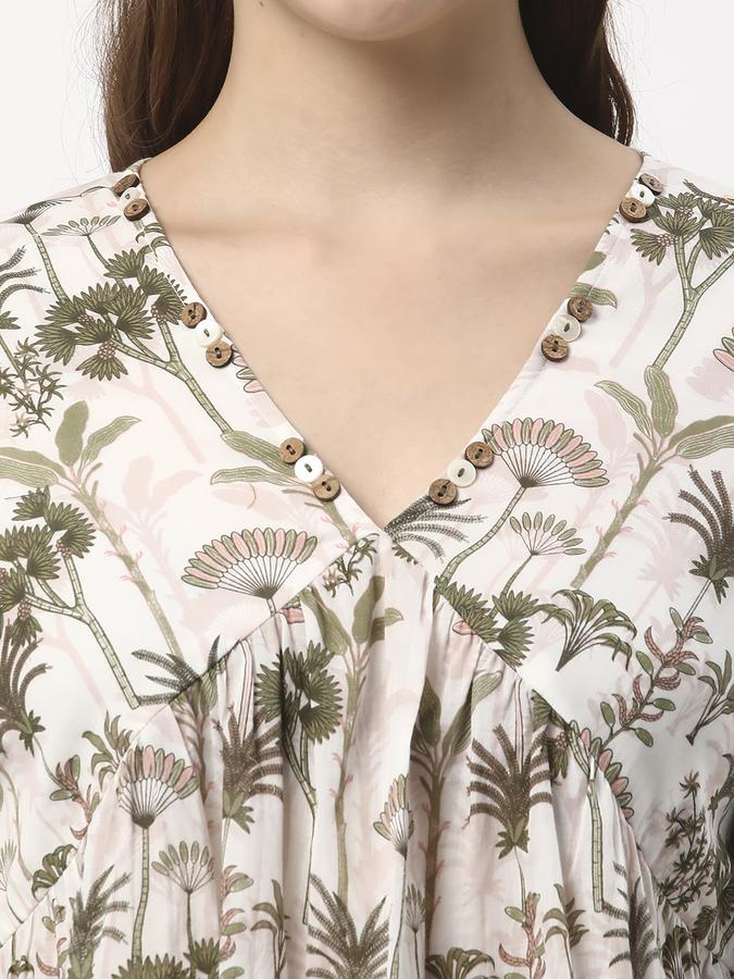 Women Printed V-Neck Tops & Tunics image number 3