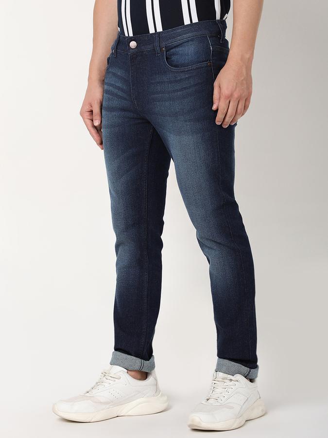 Men Tapered Fit Jeans with 5-Pocket Styling image number 1