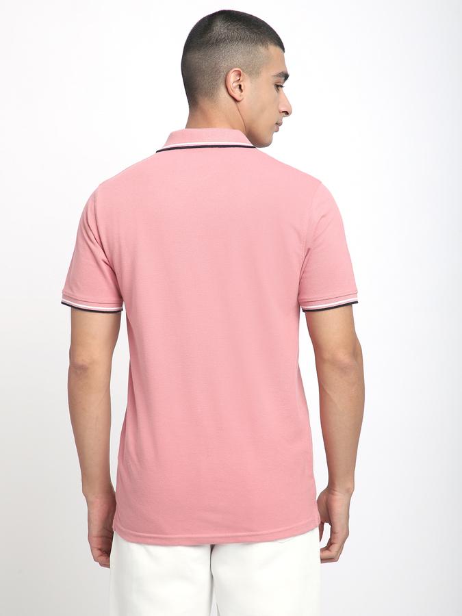 Solid Men Polo Neck T-Shirt image number 2