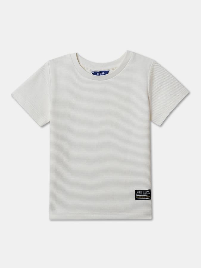 Boys Solid Pure Cotton Regular T Shirt