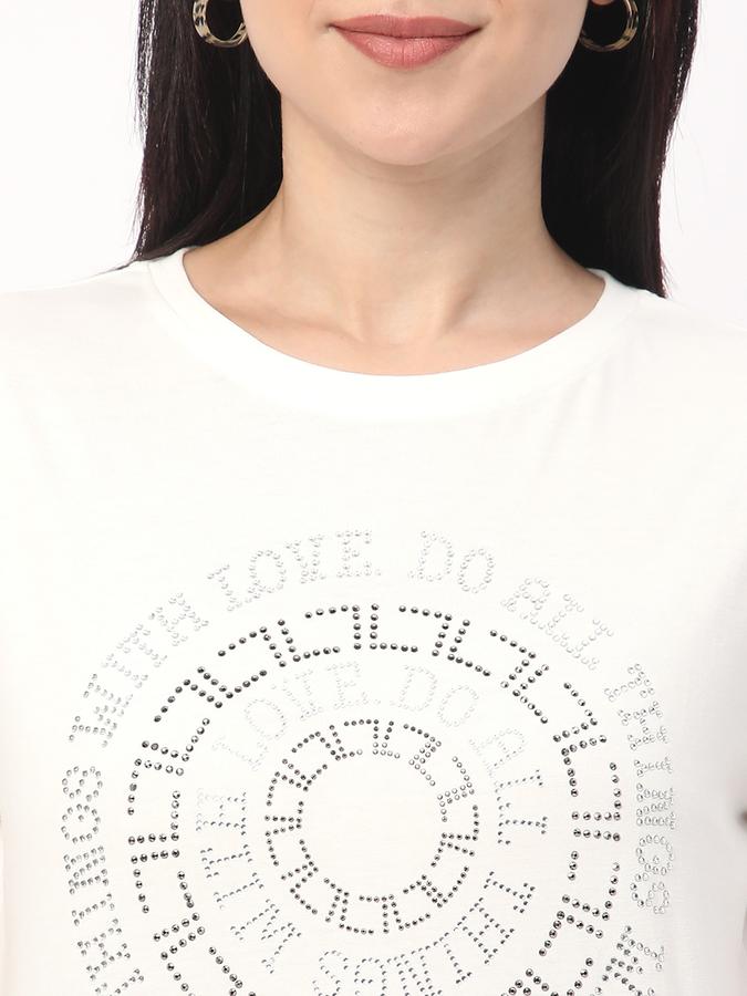 Graphic Print Women Round Neck T-Shirt image number 3