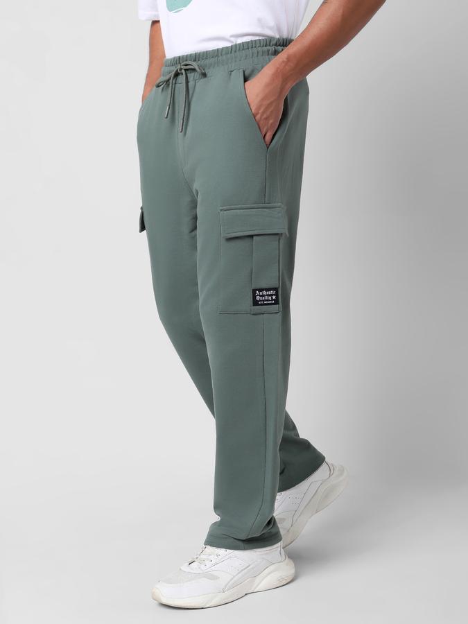 Men Straight Fit Flat-Front Pants image number 1