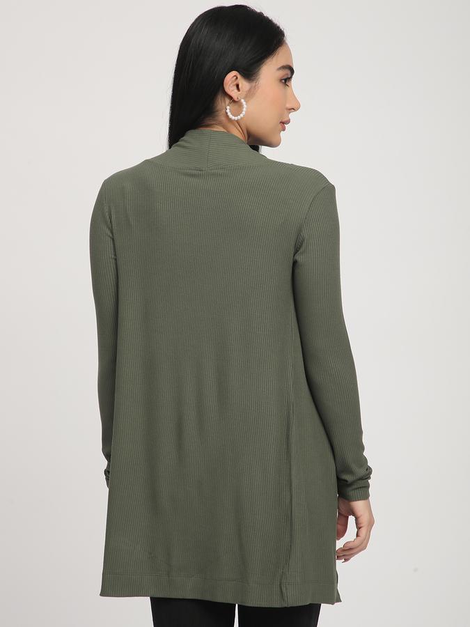 Women Textured Long Sleeves Shrug image number 2