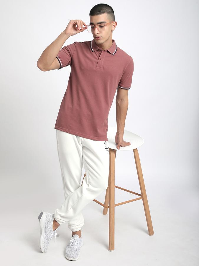 Solid Men Polo Neck T-Shirt image number 1