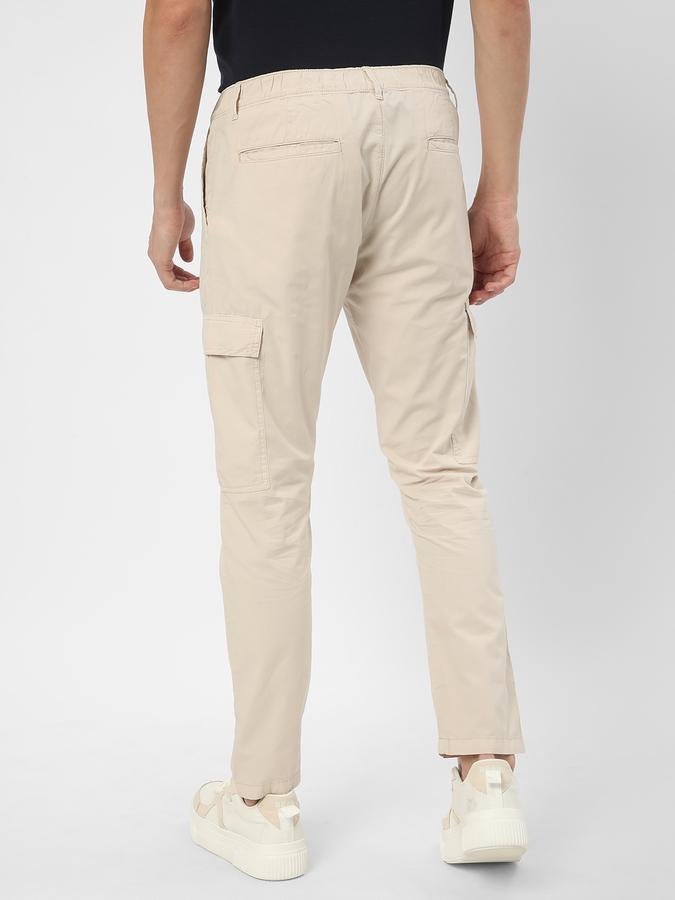 Men Straight Fit Flat-Front Trousers image number 2