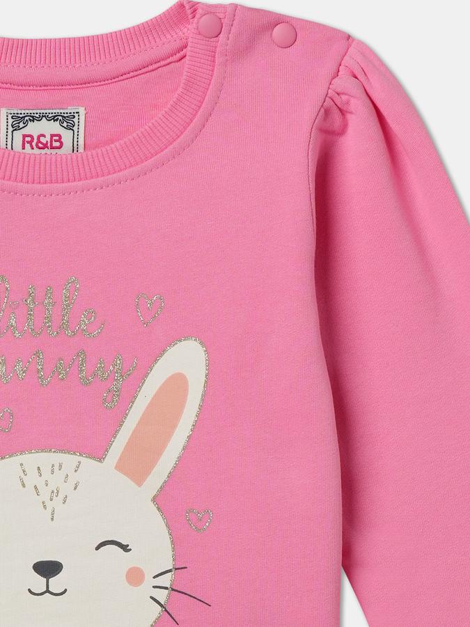 Full Sleeve Graphic Print Baby Girls Sweatshirt  image number 2