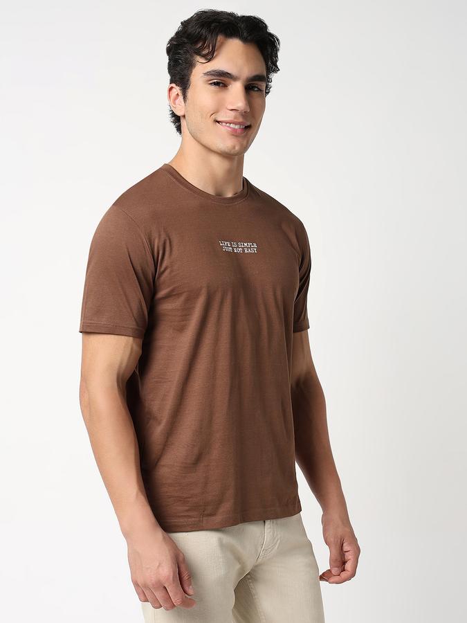 Solid Men Round Neck T-Shirt  image number 1