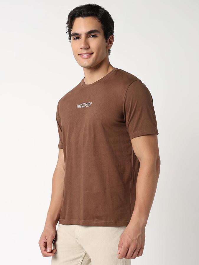 Solid Men Round Neck T-Shirt  image number 2