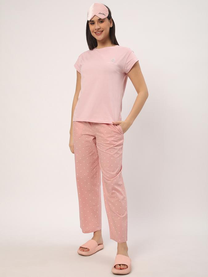 Women Micro Print Regular Fit Pyjamas image number 1