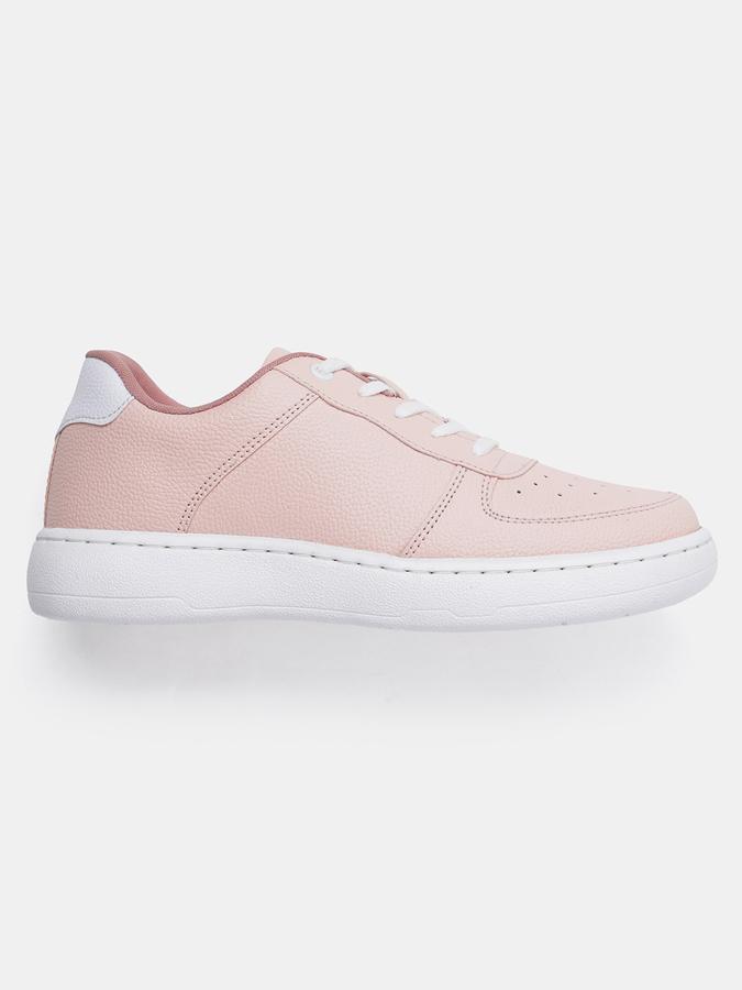 Women Lace-Fastening Sneakers with Round Shape Toes image number 1