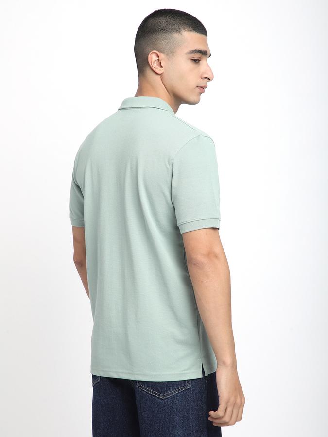 Solid Men Polo Neck T-Shirt image number 2