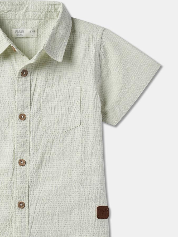 Boys Striped Regular Fit Shirt image number 2