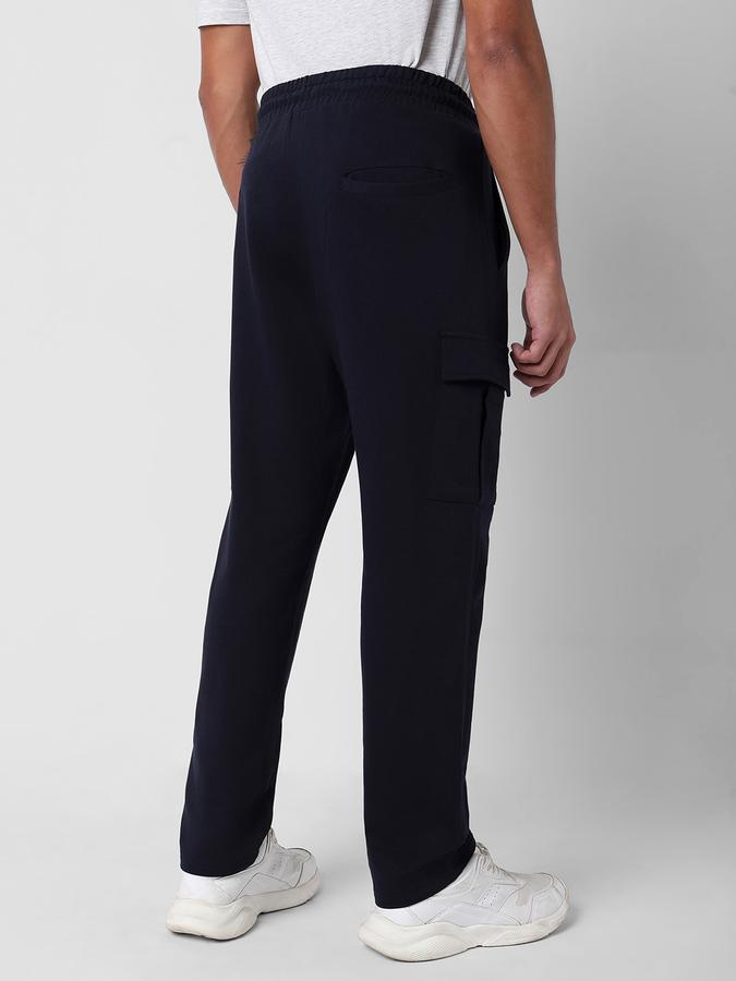 Men Straight Fit Flat-Front Pants image number 3