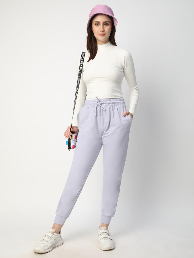 Solid Women Purple Track Pants image number 1