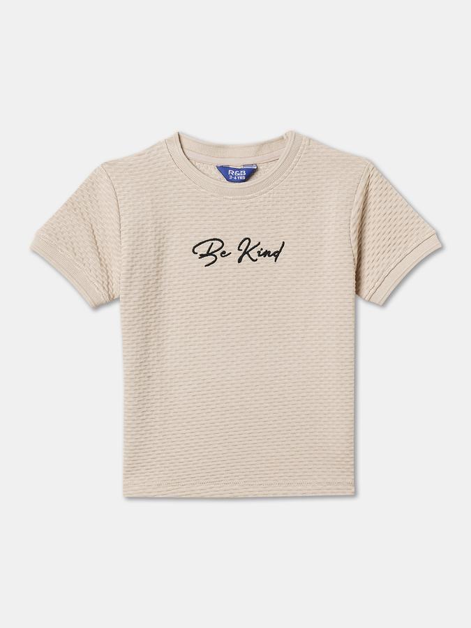 Boys Solid Polycotton Regular T Shirt