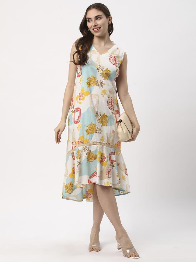 Women Printed V-Neck Dresses image number 1