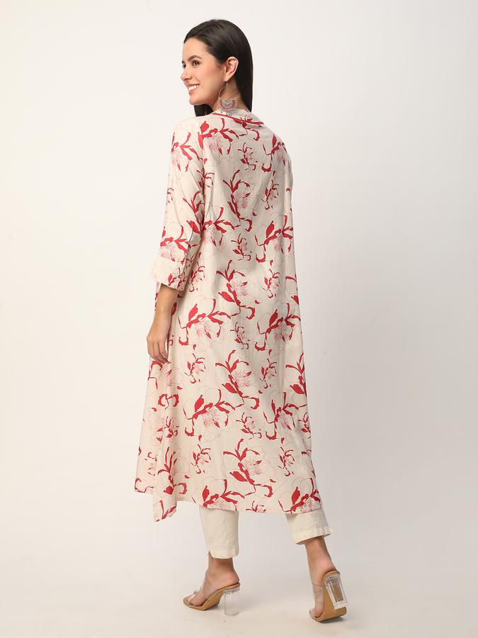 Women Floral Print A-Line Kurta image number 2