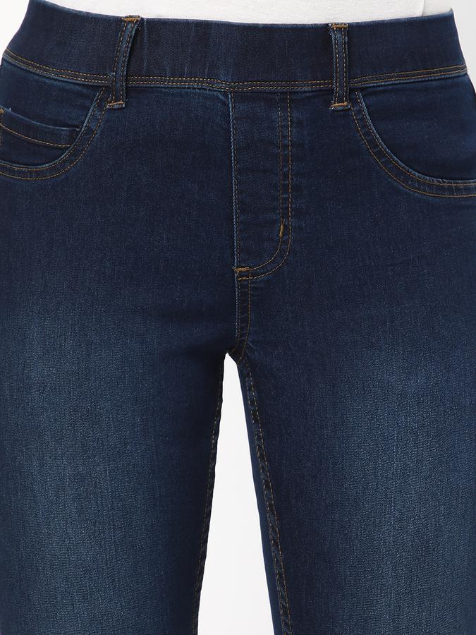 Women Mid-Wash Skinny Fit Jeggings  image number 3