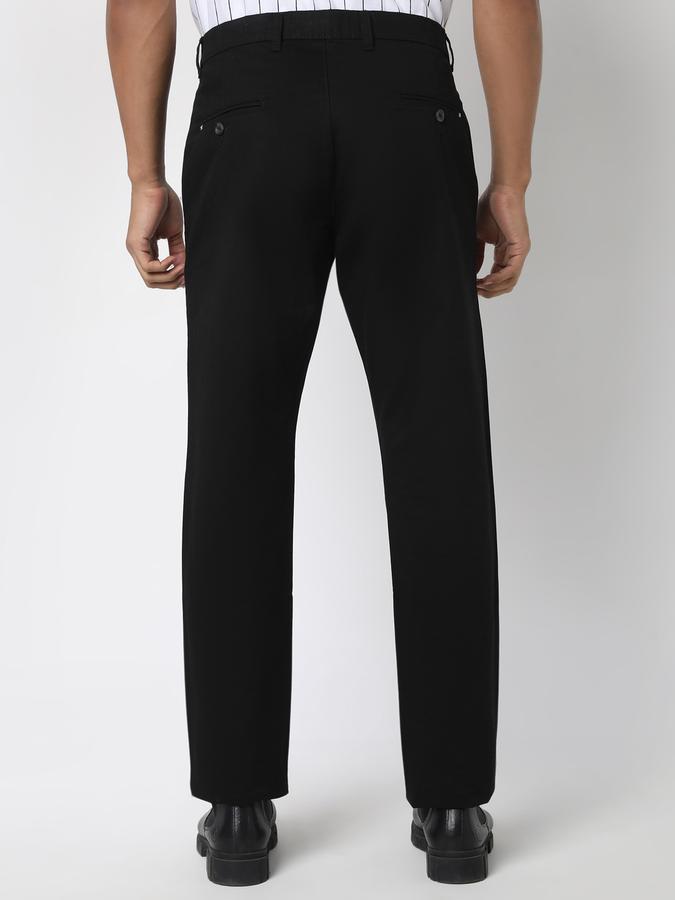 Men Solid  Casual Trouser image number 3