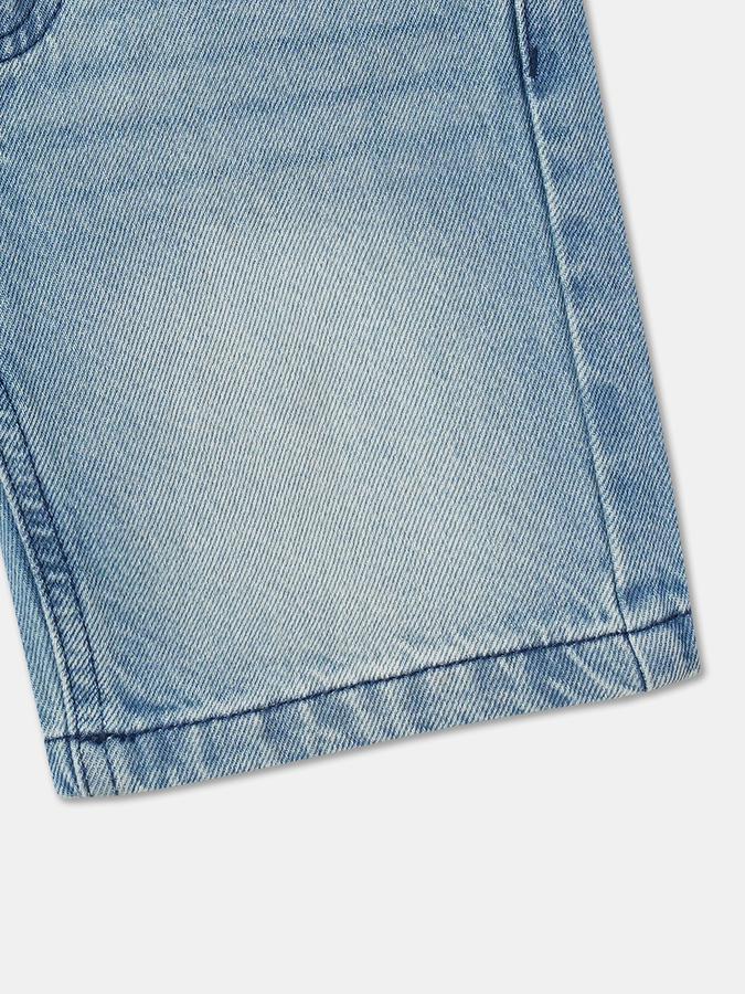 Lightly-Washed Regular Fit Shorts with 5-Pocket Styling image number 2