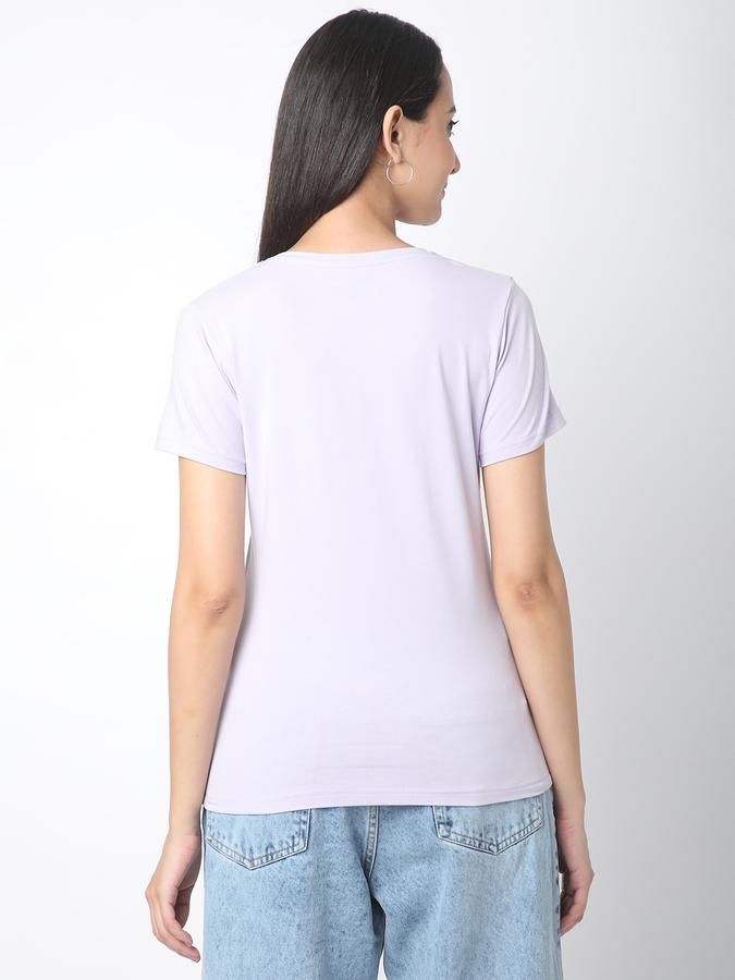 Solid Women V Neck T-Shirt  image number 2