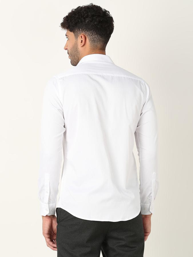 Men Slim Fit Shirt with Spread Collar  image number 3