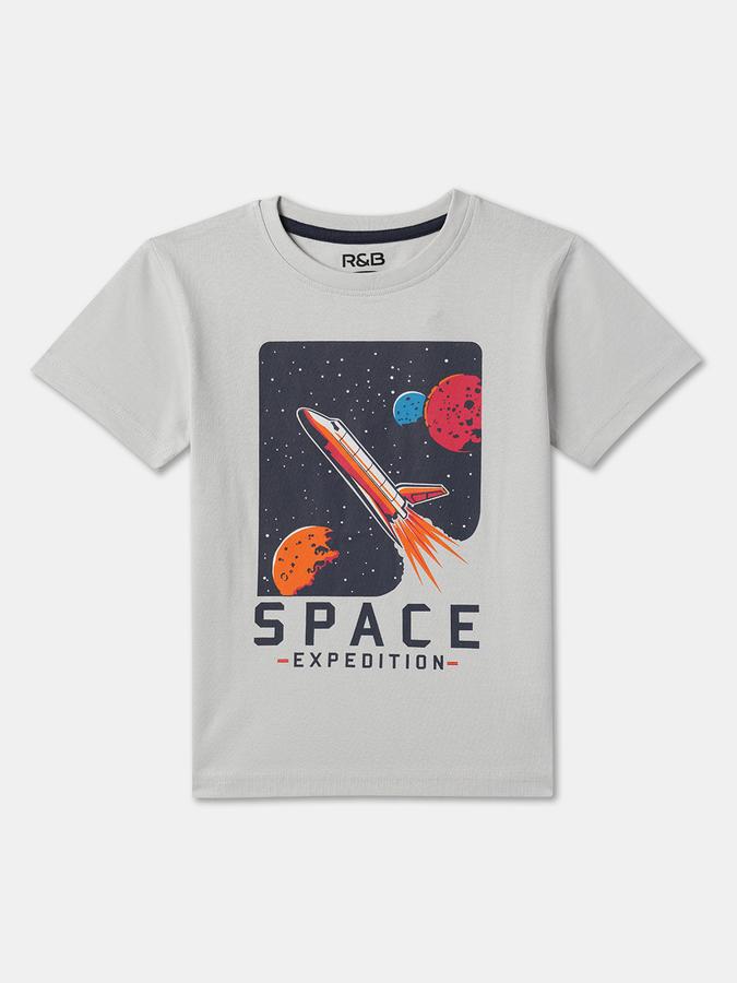 Boys Graphic Print Pure Cotton Regular T Shirt