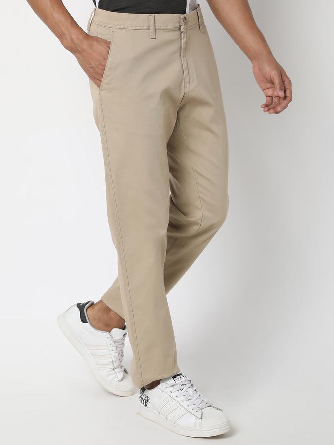 Men Solid  Casual Trouser image number 1