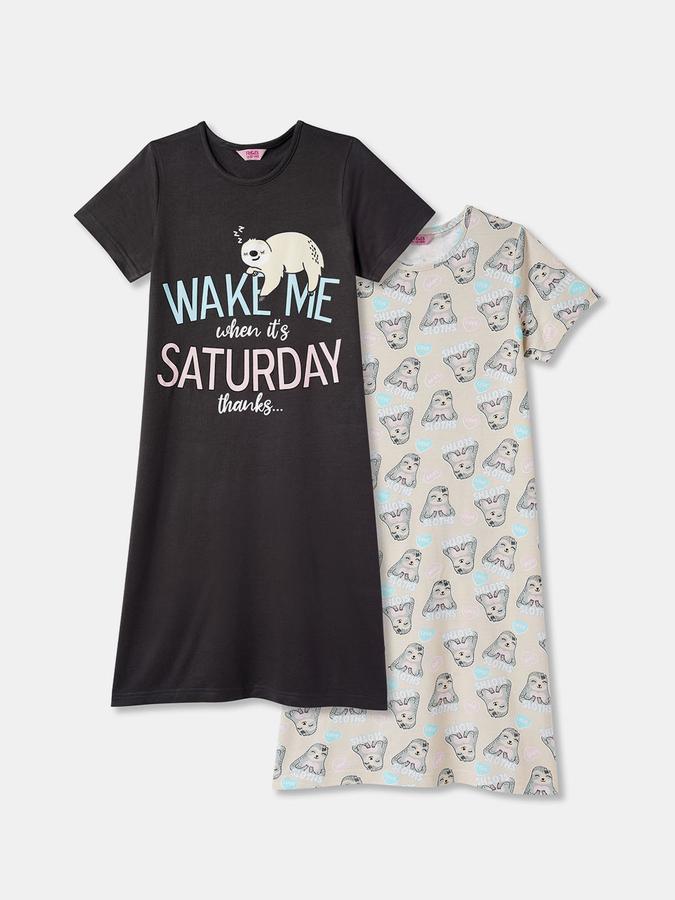 Girls All Over Printed Casual Sleepwear