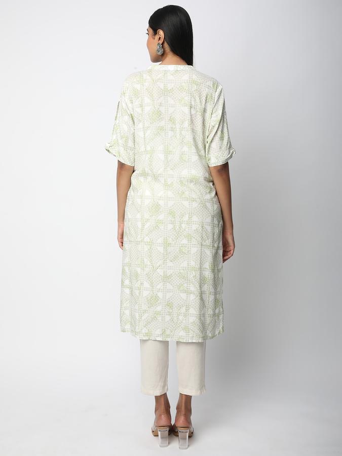 Women Printed Straight Kurta  image number 2