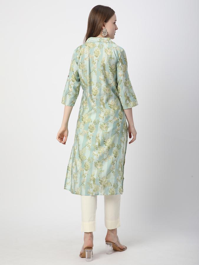 Women Printed Straight Kurta  image number 2