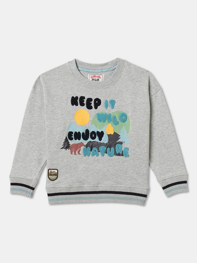 Full Sleeve Embellished Boys Sweatshirt image number 0