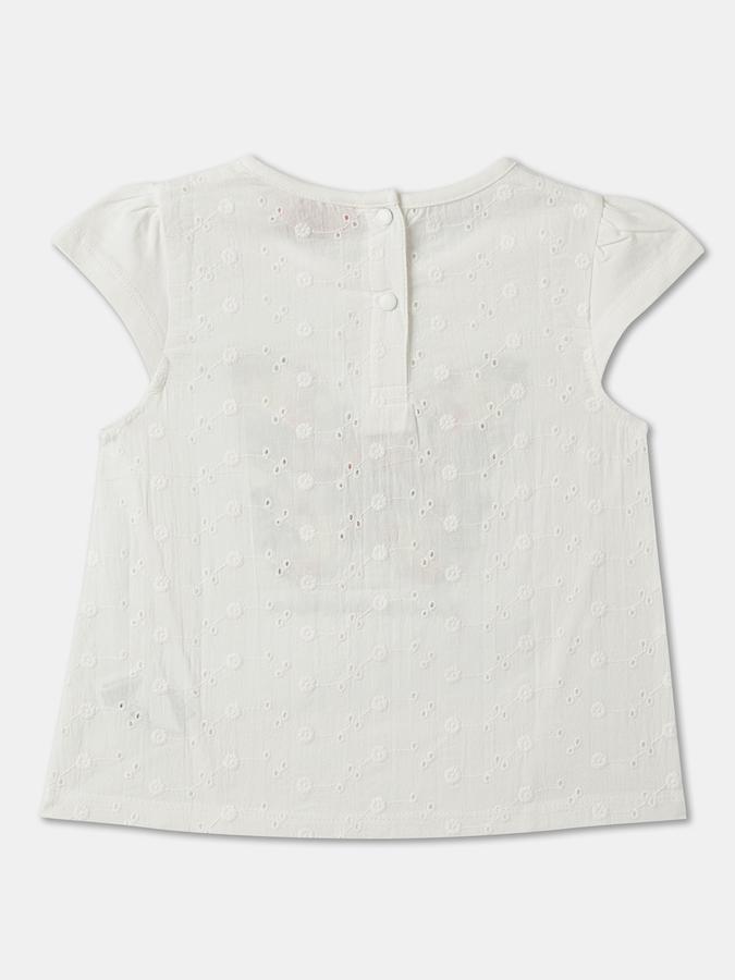 Girls Embroidered Round-Neck Top image number 1