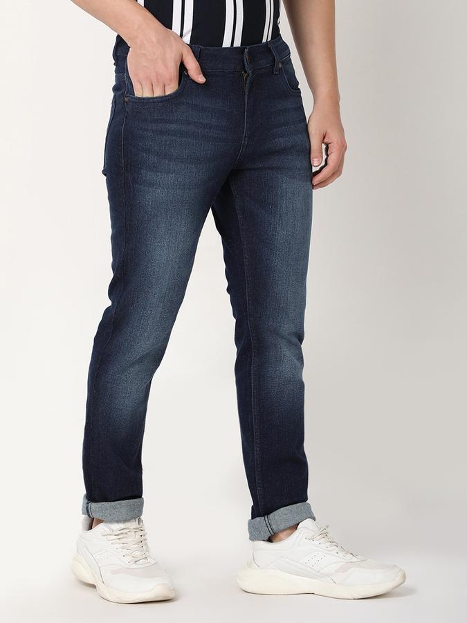 Men Tapered Fit Jeans with 5-Pocket Styling image number 2