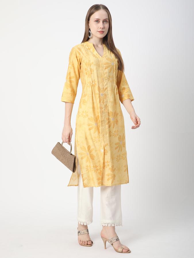 Women Printed Straight Kurta  image number 1