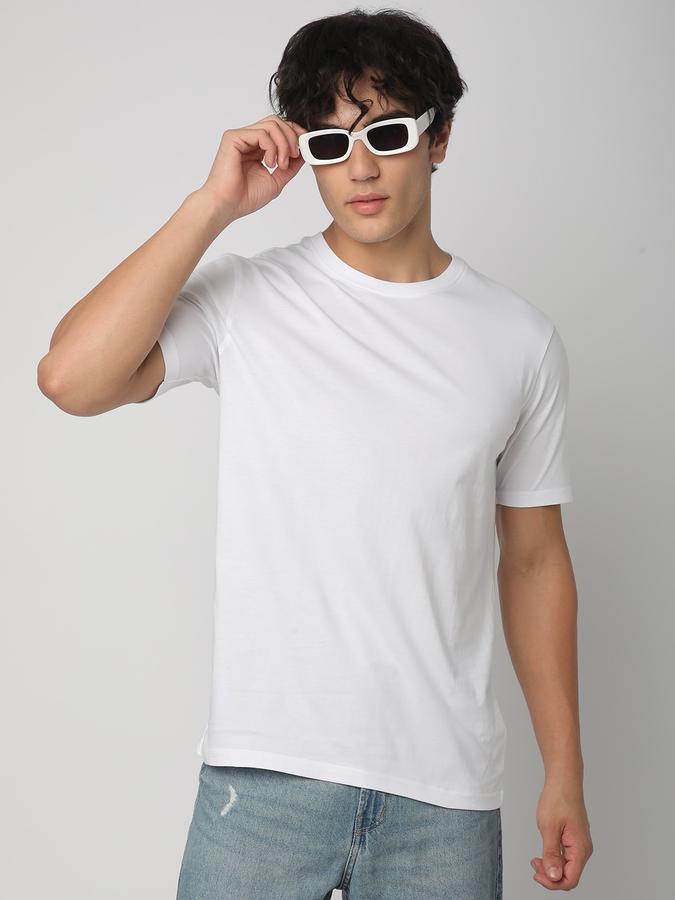 Solid Men Round Neck T-Shirt