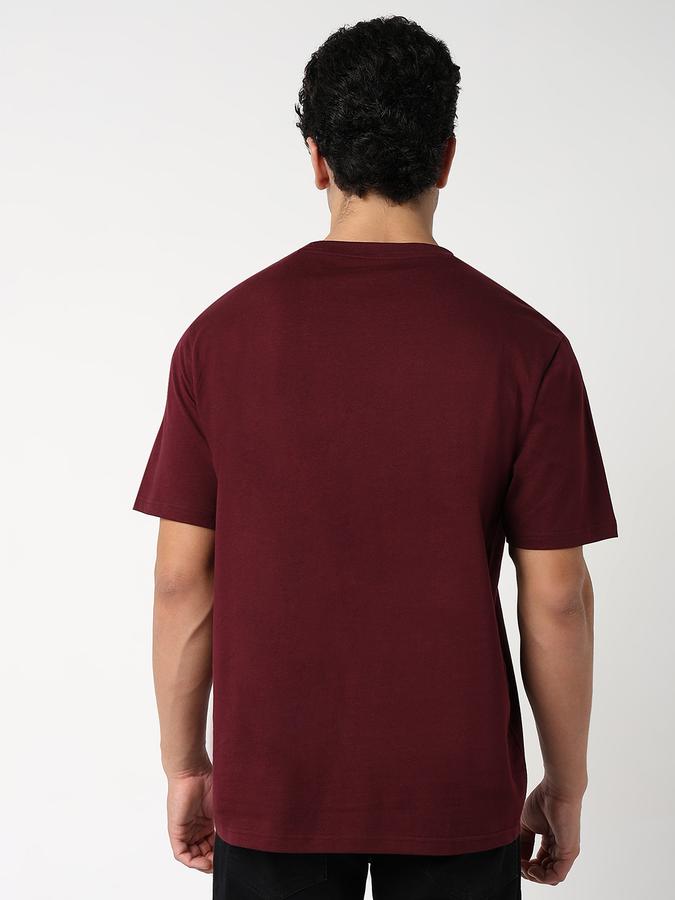 Solid Men Round Neck T-Shirt  image number 3