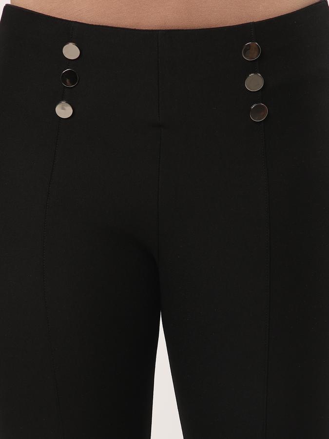 Women Skinny Fit Flat-Front Pants image number 3