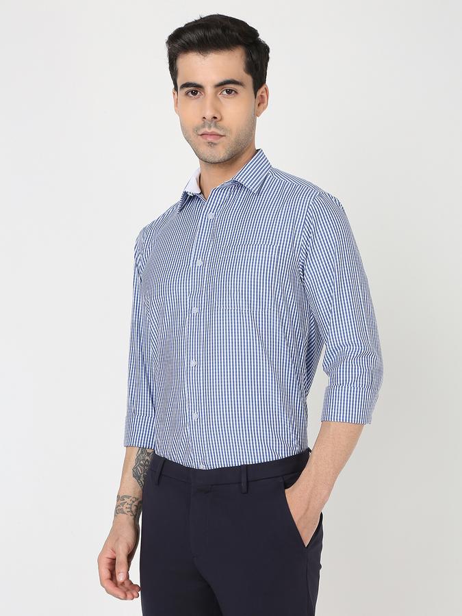 Men Slim Fit Shirt with Cutaway Collar image number 1