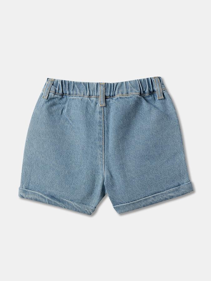 Mid-Rise Shorts with Elasticated Waist image number 1